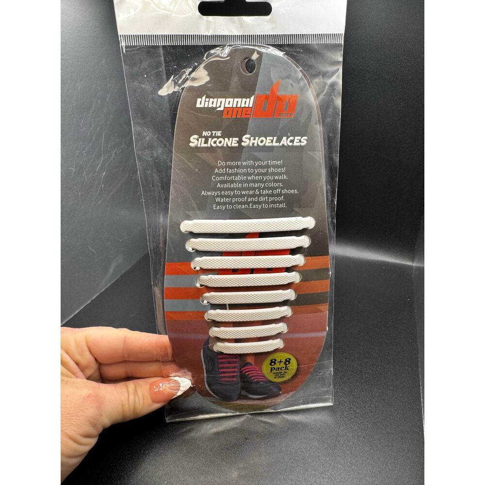 5/$25 NWT No Tie Silicone Shoelaces- White